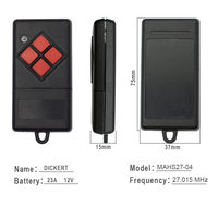Compatible con Dickert MAHS27-04 MAHS27-01 27.015MHz para reemplazo de control remoto de puerta de garaje 27mhz