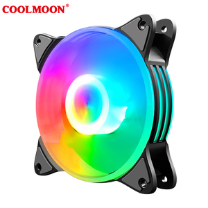 Coolmoon <span class=keywords><strong>Magic</strong></span> Maan Air Koelventilator Dc 12V Stille Multi-layer Diafragma 120X120X25Mm kleur Led Light <span class=keywords><strong>Computer</strong></span> Case <span class=keywords><strong>Fan</strong></span> - Product Image 1