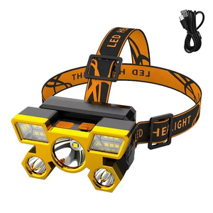 Siêu sáng USB có thể sạc lại được xây dựng trong pin Cắm Trại Đi Bộ Đường Dài ABS cơ thể làm việc đèn pha torche đèn pin chiến thuật <span class=keywords><strong>5</strong></span> Led Đèn Pha - Product Image 3