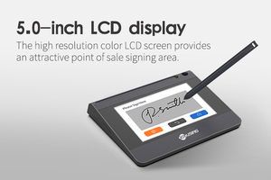 Color Dual Serial/HID <strong>USB</strong> BackLit Electronic 5 Inch Signature Pad with Software - Product Image 4