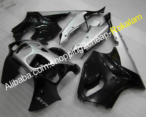 Para Kawasaki carenados Ninja ZX-7R 1996-2003 <span class=keywords><strong>ZX7R</strong></span> 96-03 ZX 7R plata negro de la motocicleta accesorios kit - Product Image 1
