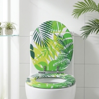 Siège de toilette à motifs différents avec fermeture douce WC Siège de toilette à chute lente