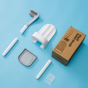 Sanga New Design Wall Mounted Silicone Golf WC Toilet Cleaning Brush And Holder Set With Holder