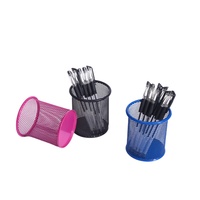 Support à crayons rond en maille métallique multicolore pour enfants, idéal pour le bureau - Fournisseur d'usine en gros