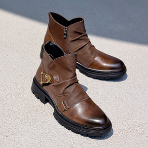 Nouvelles Bottes Tendance Homme de Haute Qualité – Polyvalentes et Décontractées pour le Quotidien, Style Cowboy, Grande Taille, Bout Pointu - Product Image 2