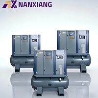 Compresseur d'air à vis portable 4-en-1 Nanxiang 30kW 40HP PM VSD, pression stable, débit d'air élevé avec réservoir et sécheur intégré