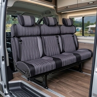 Siège-lit pour camping-car, pivotant, inclinable, réversible, certifié 3C, personnalisable, 1 à 4 places, différentes couleurs, cuir PU imperméable