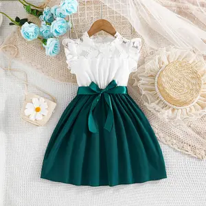 4-7 Years Old Girl Children's Clothes Summer Sleeveless Kids Everyday Wear Casual Daily Toddler Girls Dresses Wholesale