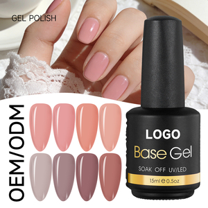 Esmalte de Uñas en Gel UV 2 en 1 de Marca Privada OEM, 15 ml, Pintura para Arte de Uñas, Sin HEMA, Base de Gel de Goma, Base de Agua, con Logotipo Personalizado para DIY - Product Image 1