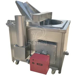 Snack Factory Electrical Deep Fryer Industrial Gas Fryer Continuous Frying Machine