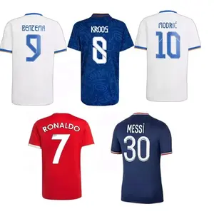 Futbol personnalisé maillot de réel thaïlande vente en gros vêtements maillot uniforme maillot football camisetas 1 pièces 2022