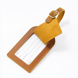 Bán Buôn Da Bò Du Lịch Hành Lý Thẻ ID Nhãn Không Thấm Nước Biểu Tượng Tùy Chỉnh Điên Ngựa Cổ Điển Da Chính Hãng Hành Lý Tag - Product Image 4