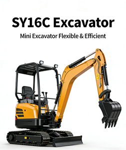 Oferta Especial: Mini Excavadora Hidráulica SANY SY16C de 1.75 Toneladas, Excavadora de Orugas, Maquinaria de Construcción - Product Image 1