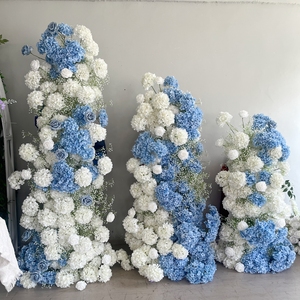 Set de Decoración para Cumpleaños, Baby Shower, <span class=keywords><strong>Bautizo</strong></span>, Evento, Panel de Flores Blancas y Verdes, Arco de Flores Artificiales Azules para Boda - Product Image 2