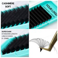 Extensions de cils individuels en plateau, noir mat, volume intense, en soie, VAVALASH, fournitures d'extensions de cils en cachemire, vente en gros