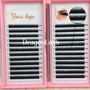 Dragon Wholesale Classic Ellipse Brown Flat Lash Extensions Trays Handmade 0.1/0.15/0.2mm Thickness Mix Sizes Classic Extensions - Product Image 4