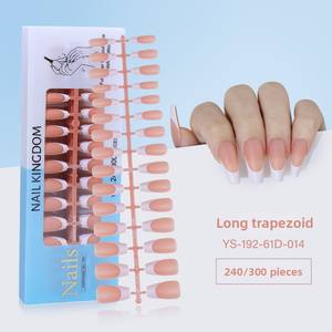 240 piezas OEM/ODM Jelly Soak Off Gel-X prediseñado Rosa medio cuadrado puntas de <span class=keywords><strong>uñas</strong></span> cubierta completa Gel prensa en las <span class=keywords><strong>uñas</strong></span> para salón - Product Image 6