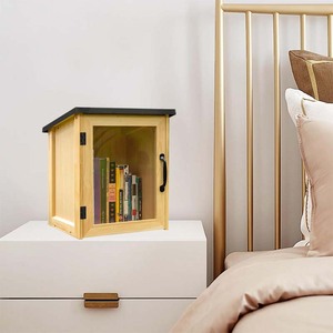 Boîte en bois de quartier extérieur Kit d'échange de livres Armoire en bois pour partager des livres de littérature Flyers Journaux Étudiants ou enseignants - Product Image 3