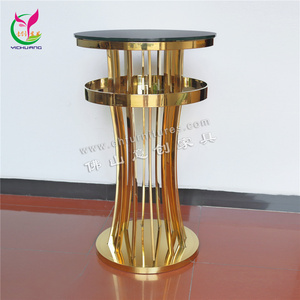 Thiết Kế Hiện Đại Sự Kiện Đám Cưới Ngoài Trời Khách Sạn Thép Không Gỉ Vàng Cao <span class=keywords><strong>Bar</strong></span> Bảng - Product Image 2