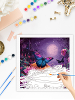 CHENISTORY Peinture par numéros DIY, thème Halloween : Citrouille et Papillon, Peinture acrylique à colorier par numéros pour adultes, Cadeau DIY