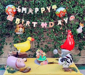 Simplee — bannière d'<span class=keywords><strong>anniversaire</strong></span> animaux de <span class=keywords><strong>la</strong></span> <span class=keywords><strong>ferme</strong></span>, 29 pièces, décoration pour <span class=keywords><strong>anniversaire</strong></span> animaux de <span class=keywords><strong>la</strong></span> <span class=keywords><strong>ferme</strong></span>, ballons de vache - Product Image 3