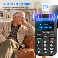Téléphone senior 4G débloqué avec écran IPS de 2,4 pouces, haut-parleur puissant, station de charge, bouton SOS, lampe torche, fonction USB-C, radio FM et longue autonomie