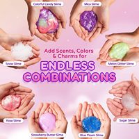 Superbe kit de slime en pâte à modeler DIY – Nuages colorés et slime créatif effet crème glacée – Cadeau original pour filles