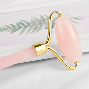 En gros Naturel Anti-Vieillissement Masseur Minceur Oeil Rose quartz Jade rouleau pour le visage - Product Image 4