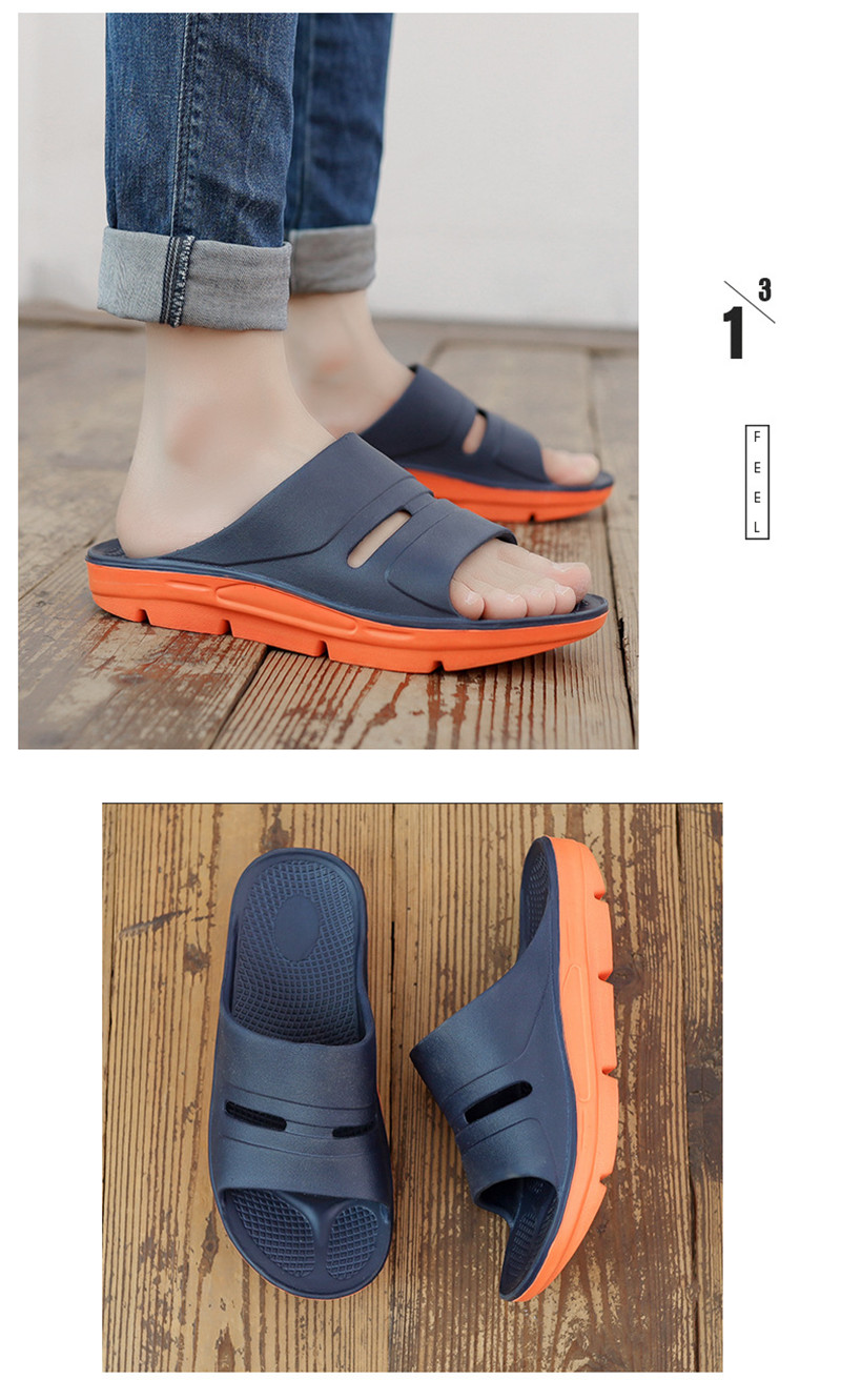 Men's Slippers Large Size Thick Sole Arch EVA Slides Shoes Rehabilitation Slippers