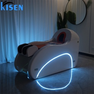 KISEN Electric Beauty Salon Furniture Automatic Head Spa Hair Washing Basin Electric Full Body Massage Head Spa Shampoo <b>Bed</b> - Product Image 5