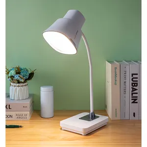 Çok fonksiyonlu çalışma masası lambası renk sıcaklığı karartma led çalışma lambası şarj kalem ve telefon tutucu