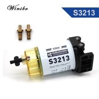 [États-Unis en stock] Kit de séparateur d'eau de carburant marin S3213 avec filtre de 10 microns Compatible Mercury 35/35-60494-1 3/8 pouces NPT