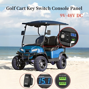 Golf Cart Switch Panel Console 9V-48V DC, Forward Reverse Switch USB Socket Voltmeter, Integrated Panel <strong>for</strong> EZGO TXT PDS Golf - Product Image 6