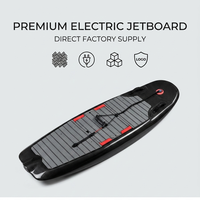 Planche de surf électrique avancée en fibre de carbone, Jetboard, Jetsurf, avec coussinet de traction en EVA rayé gris, batterie au lithium, moteur, embarcation nautique