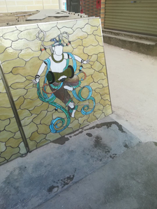 Customized Solid China Double Sided Cathedral Stained Glass Figures Curtain Wall <b>Window</b> Door Wall Decoration Lighting Handmade - Product Image 5