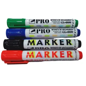 फैक्टरी थोक गर्म रंग लोगो अनुकूलित व्यामार्जनीय व्हाइटबोर्ड कलम के साथ कलम क्लिप स्कूल कार्यालय और पदोन्नति के लिए उपयुक्त