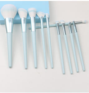 Dream Blue ชุดแปรงแต่งหน้าขนนุ่ม10ชิ้น, ชุดแปรงทาอายแชโดว์แป้งฝุ่นอุปกรณ์อเนกประสงค์ - Product Image 3