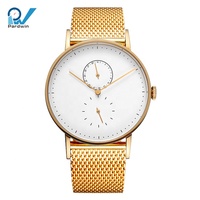 Montre de luxe minimaliste à Quartz, runnings, verre saphir, grand cadran, pour hommes