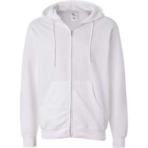 Independent Trading Co. Sweat-shirt à capuche zippé blanc taille «L» pour homme SS4500Z broderie 3D anti-rides solide - Product Image 1