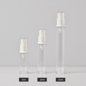 Sang Trọng Nhựa Chăm Sóc Da Không Có Không Khí Bơm Chai Rỗng Mini <span class=keywords><strong>5Ml</strong></span> Rõ Ràng Huyết Thanh Mỹ Phẩm Ống <span class=keywords><strong>10Ml</strong></span> 15Ml Mắt Kem Nền Tảng Chai - Product Image 2