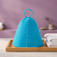 Chapeau de sauna personnalisé en feutre, doux, en laine, protection thermique pour sauna et hammam, vente en gros OEM, évacuation de l'humidité, lavable, durable