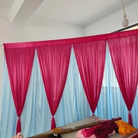 Décoration de toile de fond personnalisable pour fête, draperie de scène de mariage en soie glacée, rideaux de toile de fond pour arche florale 3M*3M