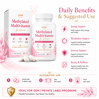 Kadınlar İçin Özel Markalı Metilize Multivitamin OEM ODM Özel Formül Sözleşmeli Üretim Toplu Tedarik OEM ODM