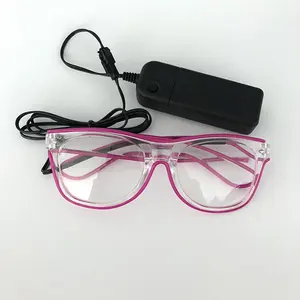 Gafas transparentes con luz led, lentes brillantes en la oscuridad para fiesta rave