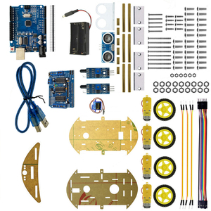 Kit de Coche Inteligente 4WD OKY5005-1 con Sensor de Obstáculos Ultrasónico Infrarrojo para Educación STEM - Product Image 5