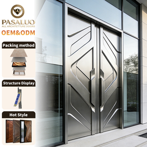 Portes <span class=keywords><strong>d</strong></span>'entrée extérieures résidentielles en métal sécurisées de qualité supérieure, abordables, pour maisons et villas, modèle OEM PSL 2026 - Product Image 1