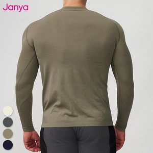 Janya Muscle Camiseta <span class=keywords><strong>deportiva</strong></span> de <span class=keywords><strong>manga</strong></span> <span class=keywords><strong>larga</strong></span> para <span class=keywords><strong>hombre</strong></span>, jersey de entrenamiento físico, camiseta de secado rápido, transpirable, ropa <span class=keywords><strong>deportiva</strong></span> para exteriores - Product Image 5