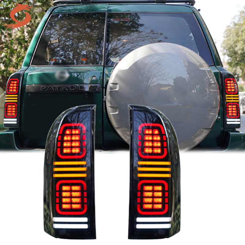 車のランプレンズ、フォグランプ 車サイド リア テール ライト ランプ 用の日産 用のパトロール GQ Y60 GR 1987-19 ブレーキライト＆リアフォグランプ  1ペア 車用 リアテールライト ブレーキランプ パトロール GQ Y60 GR 1987 1988 車のled リアテールライトブレーキ日産 ... テールライトアセンブリ 用の日産用のパトロール GQ Y60 GR 1987 1988 1989 1990 1991 1992 19