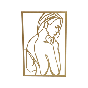 MR Modern Wall Metal Art women's Body Outline minimalista Abstract Line Drawing Art Hangings accessori Room Decor Single - Product Image 6