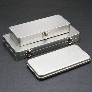 Caja de almacenamiento de metal Xi Peptide, rectangular, portátil, con tapa, para papelería, estuche para lápices, 100g, A1-1 - Product Image 1